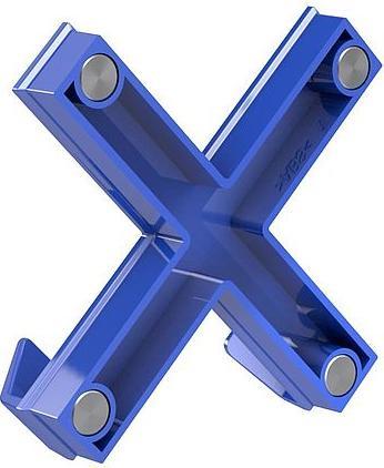 Actual product image Magni Mega Magnet CROSS XL (70 x 70 mm, incl. 2 hooks for hanging objects) blue (1 x)