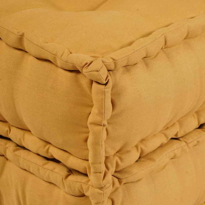 Actual product image vidaXL Modul-Poufs 4er Set Gelbes Gewebe