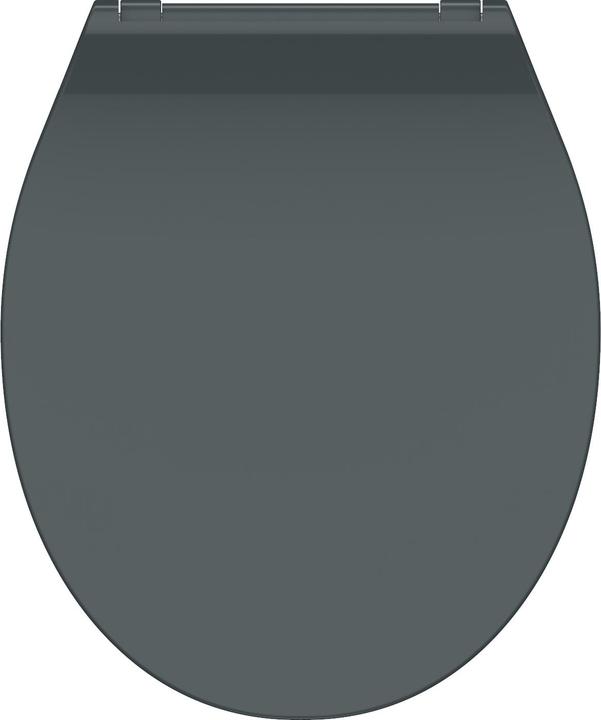 Actual product image Schütte Duroplast WC seat SLIM ANTHRAZIT Soft-close mechanism Quick-release fastener 82704 Anthracite