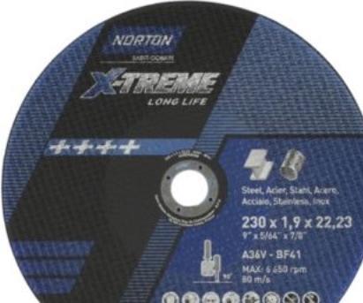 Produktbild Saint-Gobain TARCZA FLEX 41 230x1,9x22,2 A 36 W X-TREME NORTON (OMEGA) 66252920348
