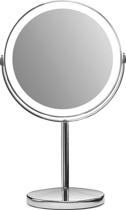 Cimi Opladeligt LED bordspejl med 10x forstrrelse og USB-C - Chrom