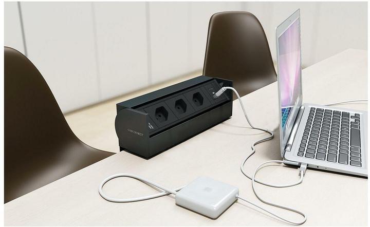 Image du produit IB Connect PRISMA Unité de prise blanche 1x type 13 1x USB-C 60W (1 x, Type 13, USB-C)