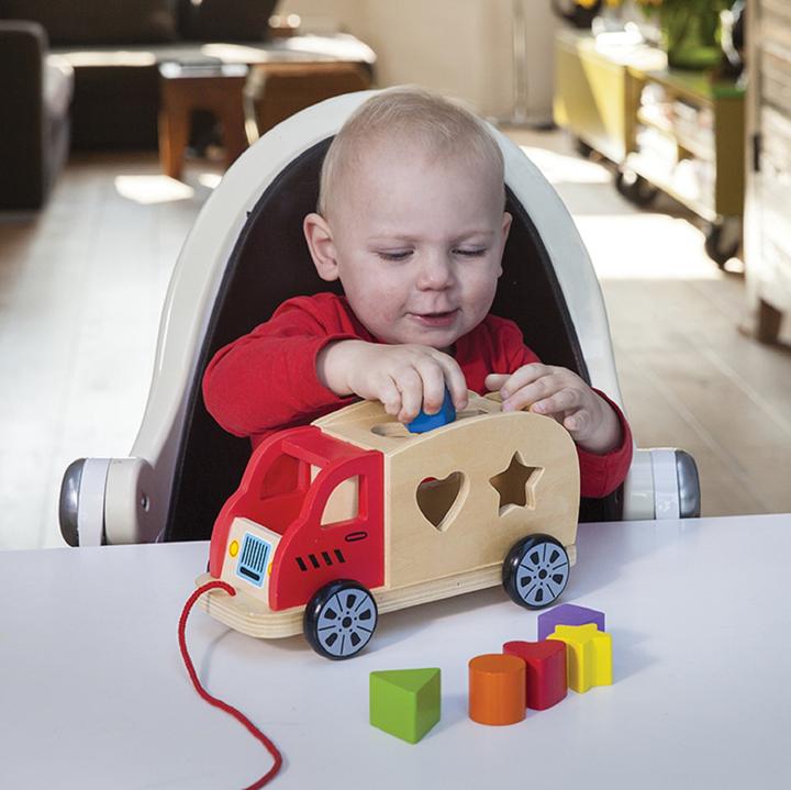 Actual product image New Classic Toys Pull sorting game truck