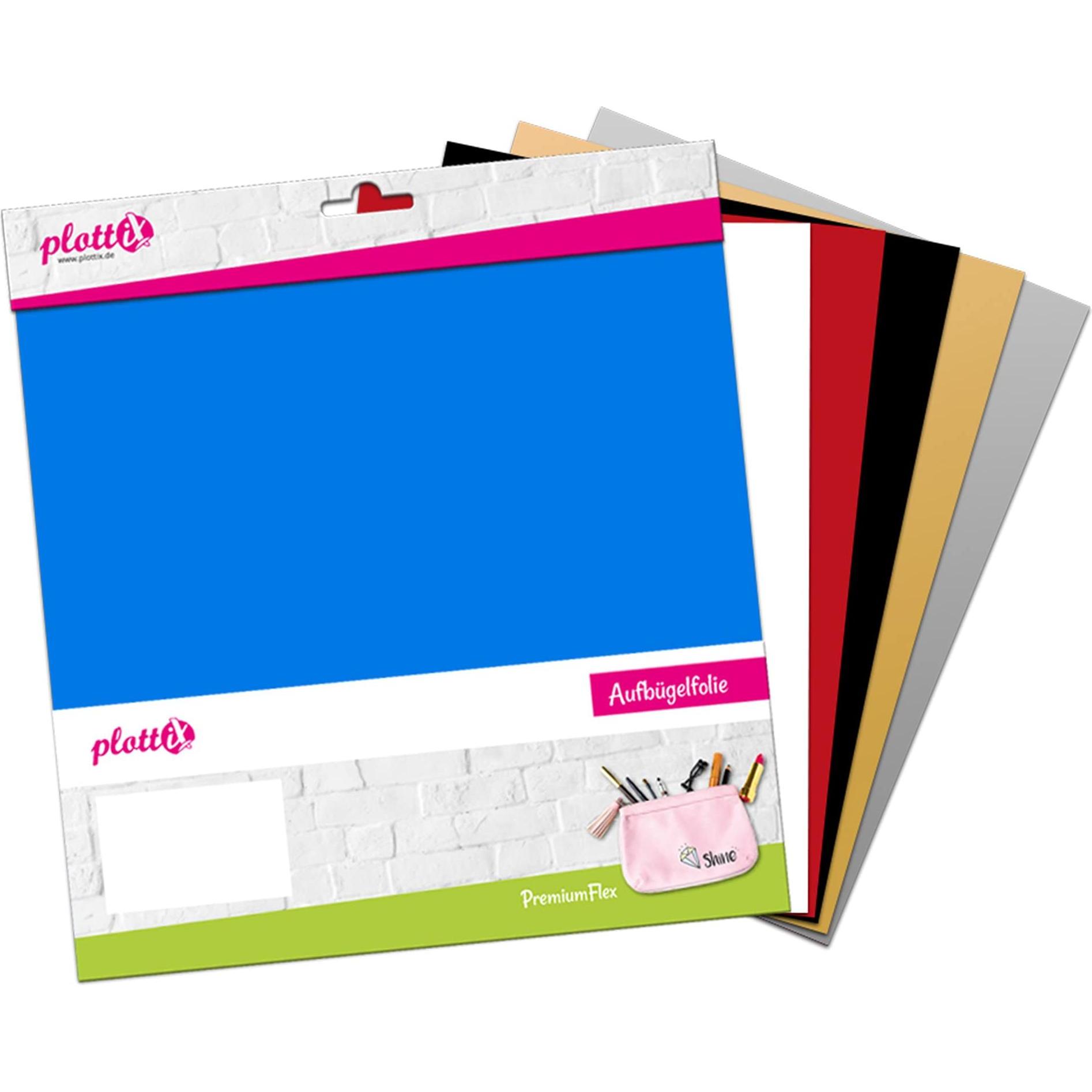 PlottiX PremiumFlex 30cm x 30cm Bundle 1 (6 Folien)
