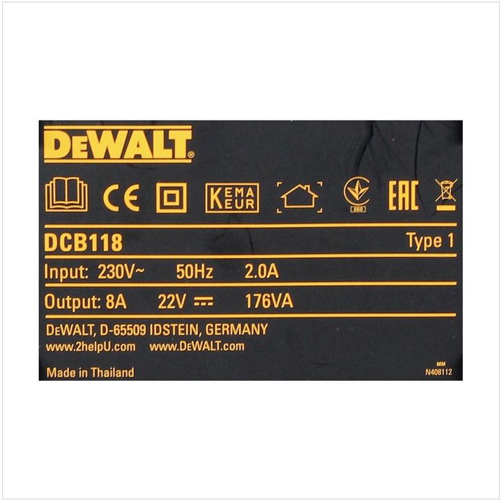 Actual product image DeWalt Charger FLEXVOLT for LiIon slide batteries (54 V)