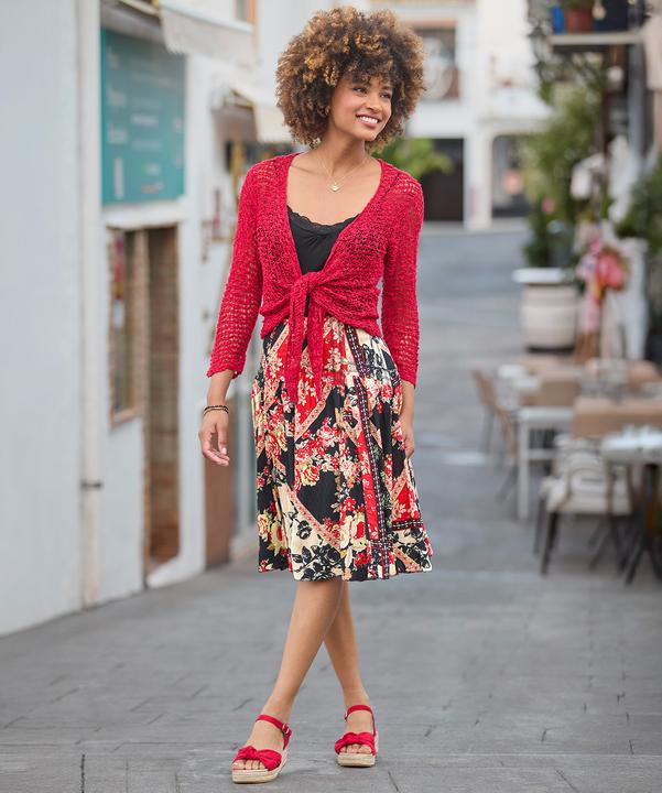 Actual product image Joe Browns Floral Patchwork Knee-Length Skirt (46)