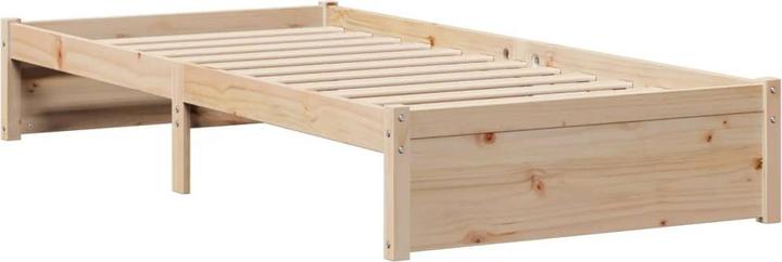 vidaXL Massivholzbett Holzbett Bett mit Regal ohne Matratze 90x200cm Kiefernholz (90 x 200 cm)