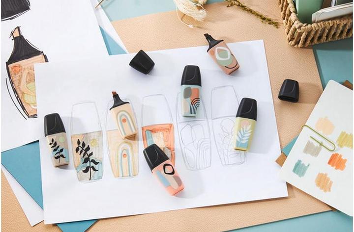 Image du produit STABILO Boss Mini Naturevibes Etui 3 pièces (Vert terre, Boue verte, Beige, 7 mm, 3 x)