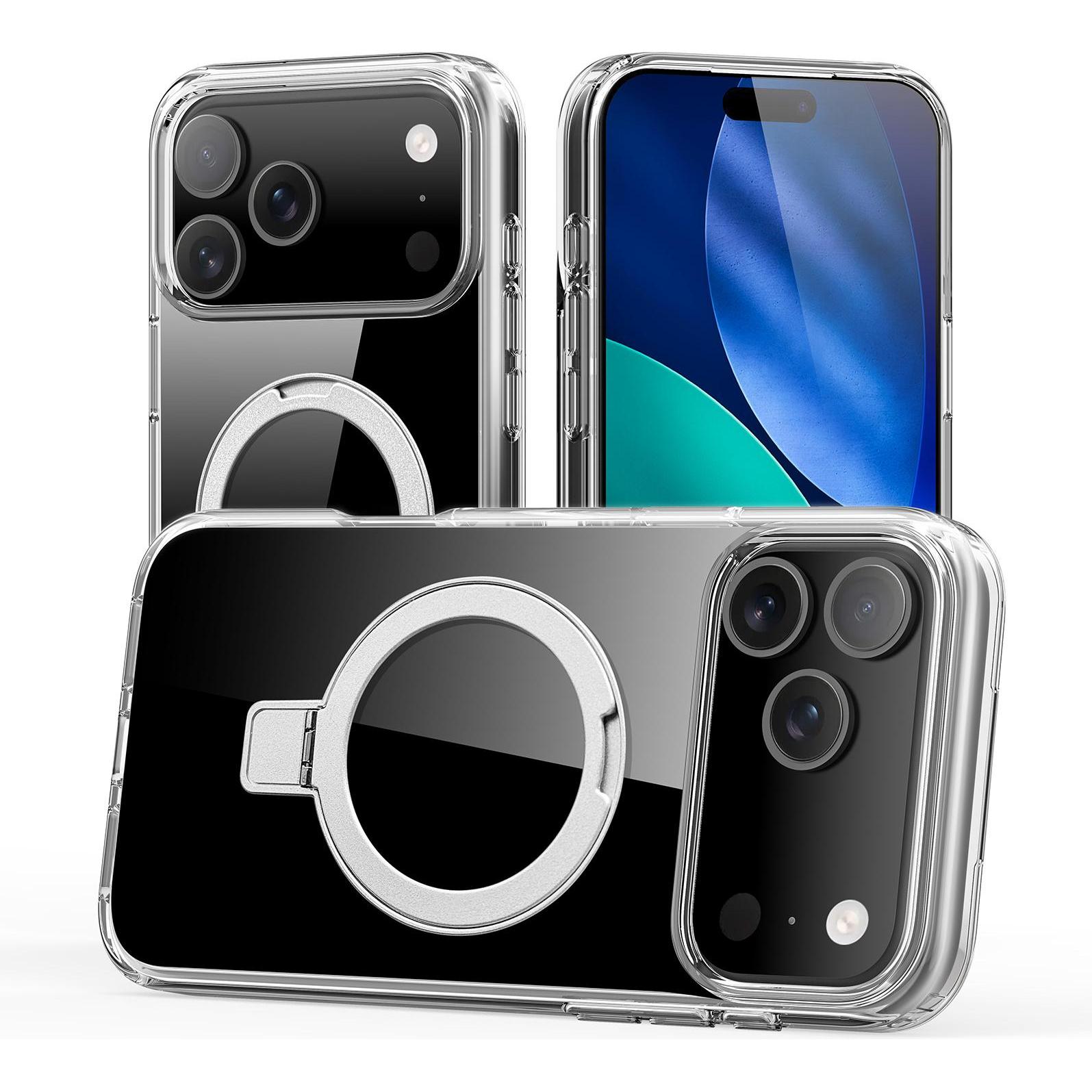 Nevox StyleShell SHOCKFlex Stand iPhone 17 Pro Max trans (Apple iPhone 17 Pro Max), Cover smartphone, Trasparente