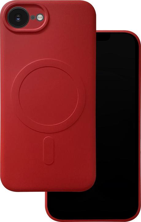 Actual product image OEM Simple Color Mag case for iPhone SE 2024 red
