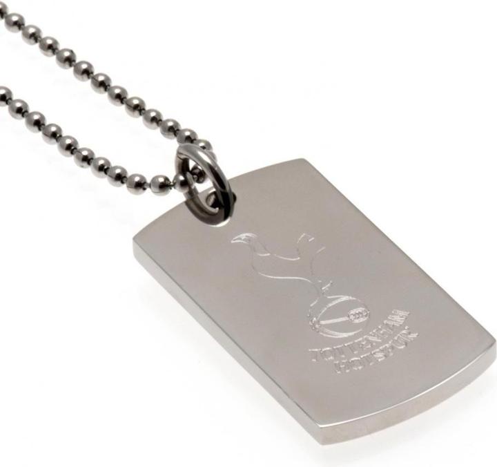 Produktbild Tottenham Hotspur FC Gravur Dog Tag und Kette (100% Stahl)