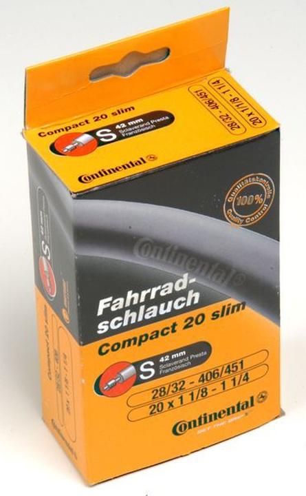 Actual product image Continental Compact Slim 20x1-1/8" (28-406) FV (Presta (SV), 20", 42 mm)