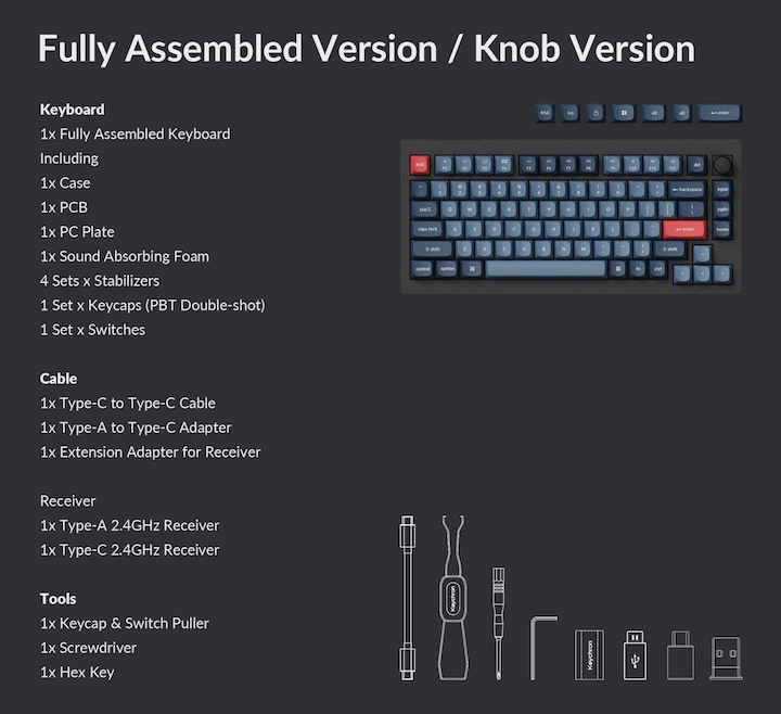 Actual product image Keychron V1 Max (US, Cable, Wireless)