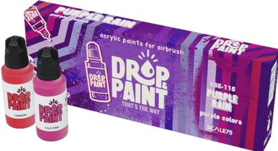 Set Di Colori Per Pioggia Viola Drop & Paint