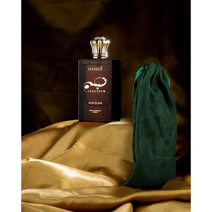 Actual product image Hamidi Tabassum Oud Elixir Nonalcoholic Eau De Parfum for Men 17oz (Eau de parfum, 17 ml)