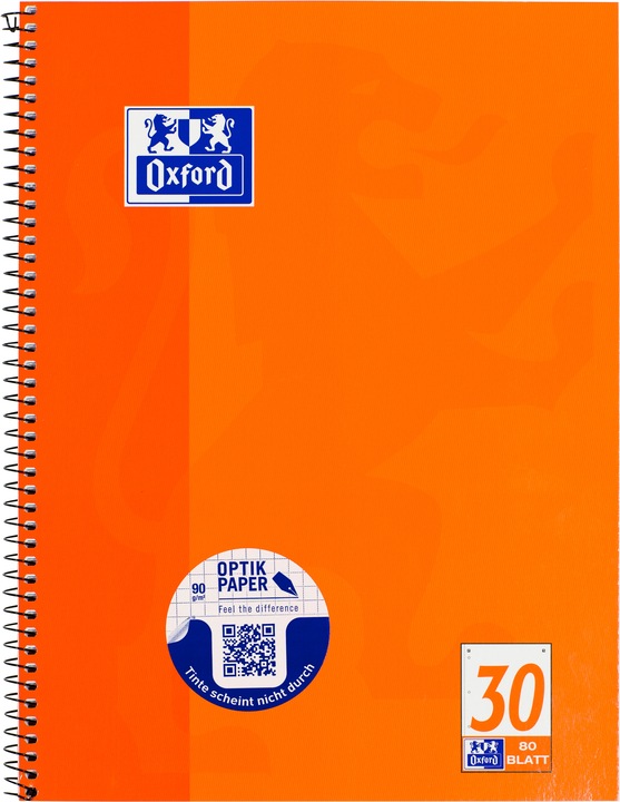 Produktbild Oxford Collegeblock (A4+, Blanko, Harter Einband)