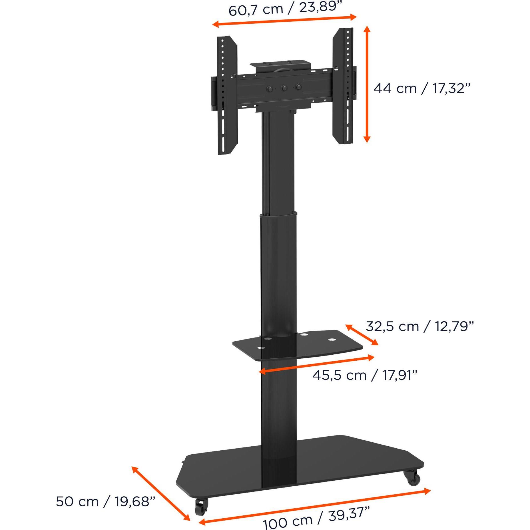 Thumbnail - Celexon Rollwagen Adjust-3770MP (70", 50 kg), TV Ständer, Schwarz