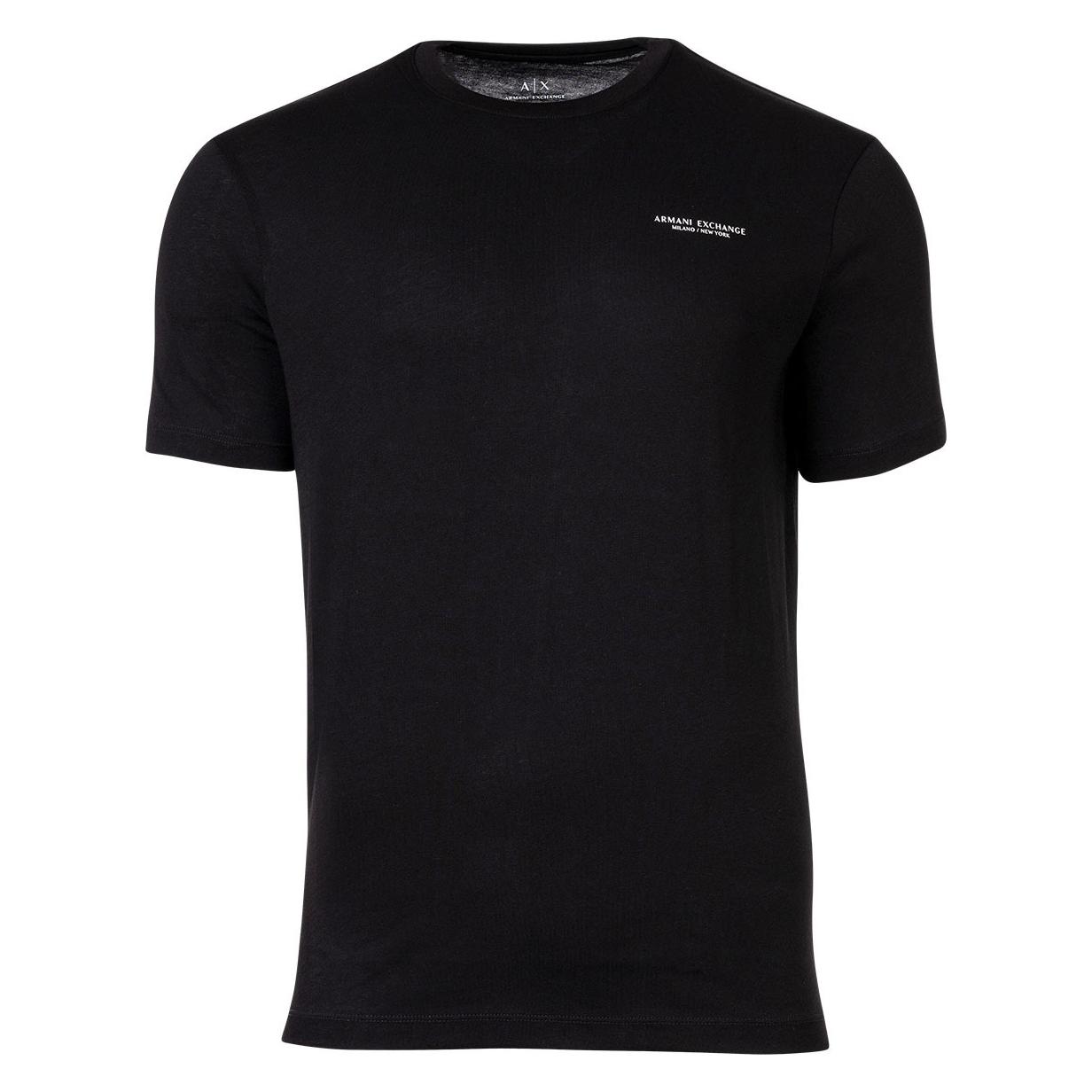 Armani Exchange, Herren, Shirts, T-Shirt Sportlich Bequem Sitzend, Schwarz, (S)