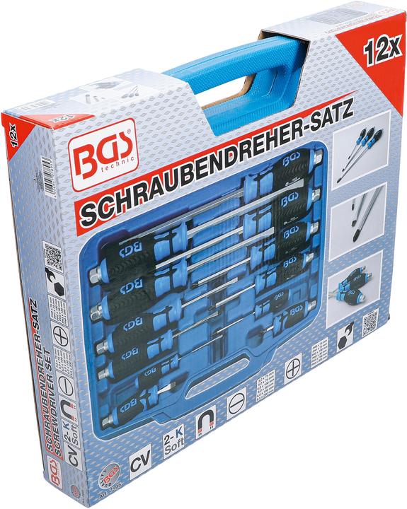 Produktbild BGS Schraubendreher-Satz 12-tlg. (Kreuzschlitz, Schlitz)