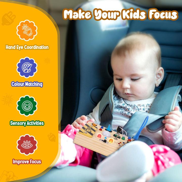Image du produit Activity Board Busy Board avec 8 interrupteurs d'éclairage LED