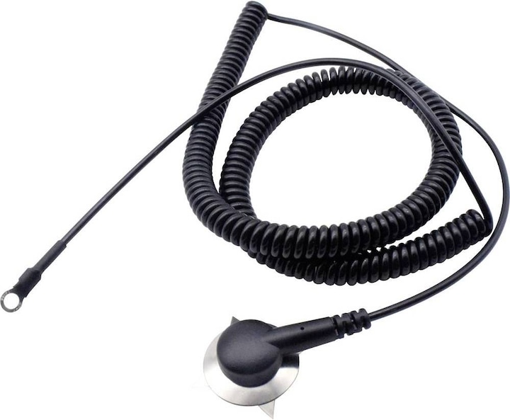 Produktbild Quadrios ESD-Erdungskabel 3.00 m Klemme, Druckknopf 10 mm, Ringkabelschuhanschluss