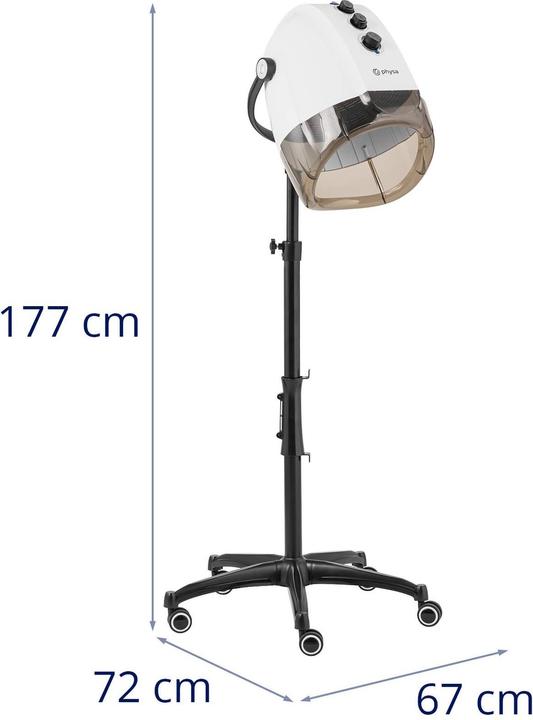 Produktbild Physa Haartrockner Trockenhaube Fönhaube 1000 W mit Stativ / Ionenfunktion 0 - 70 °C