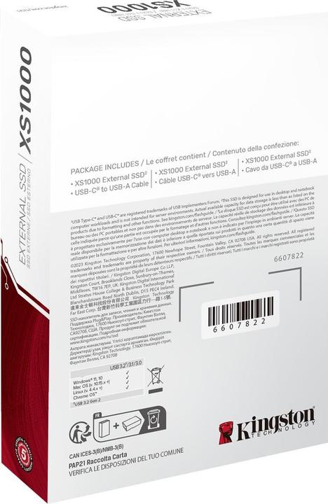Produktbild Kingston XS1000 (2 TB)