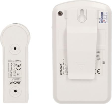 Actual product image Orno DISCO DC Radio Bell Outdoor Waterproof with Volume Control and Range 80m, Battery Operated