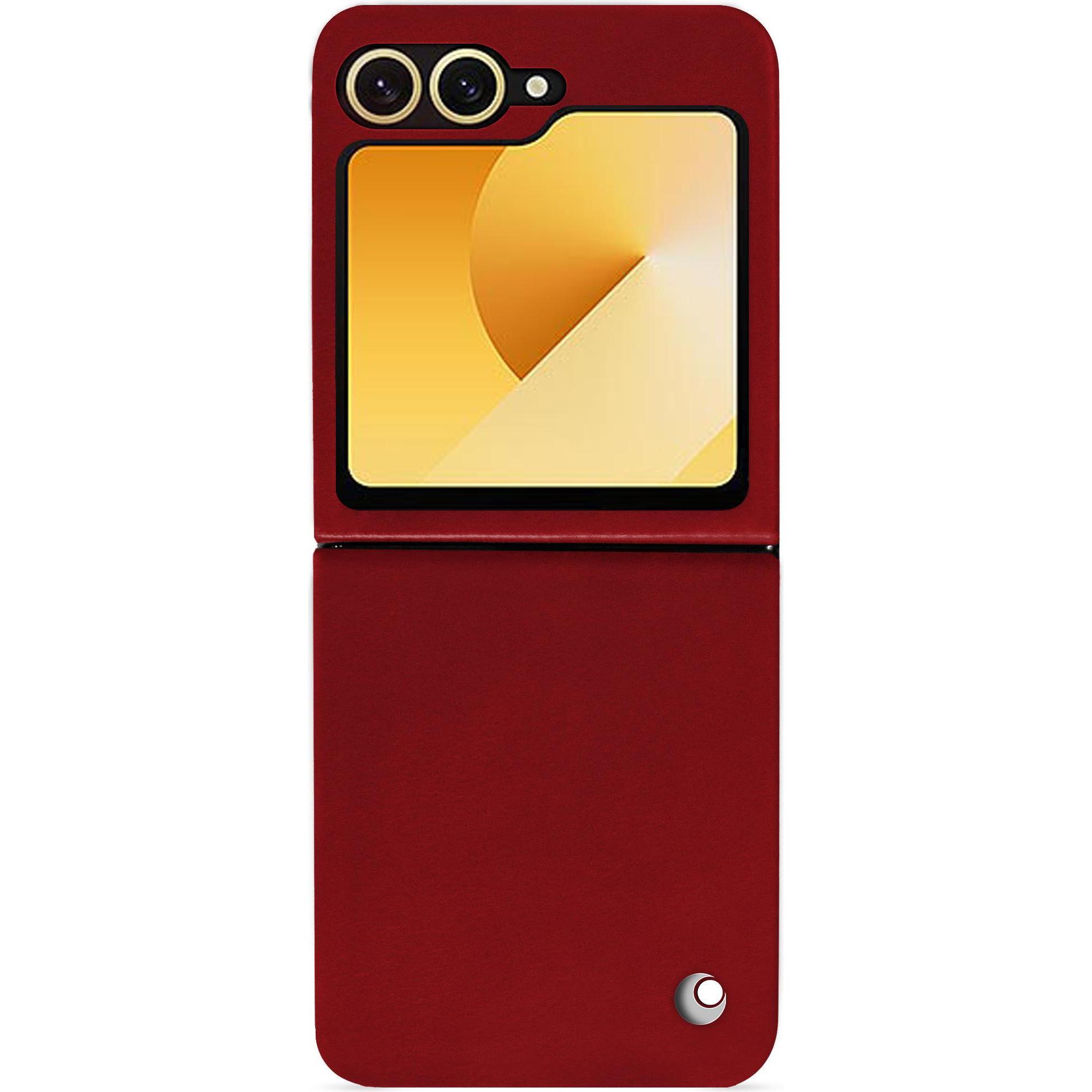 Noreve Lederschutzhülle Samsung Galaxy Z Flip6 (Samsung Galaxy Z Flip6), Smartphone Hülle, Rot