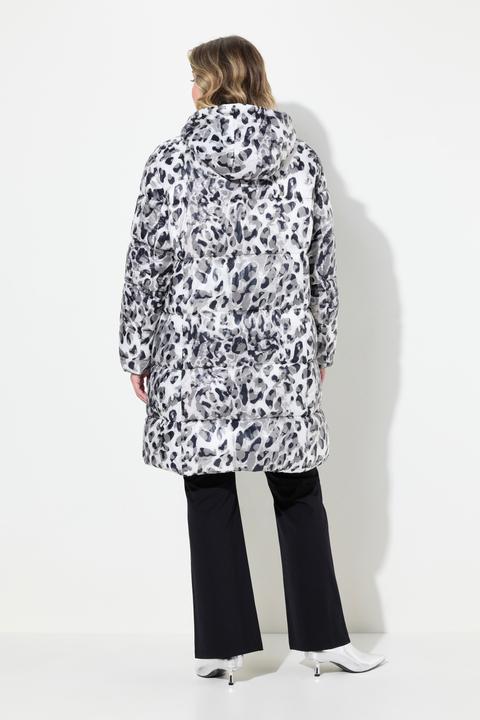 Actual product image Miamoda Quilted Straight Cut Leopard Pattern Jacket (54)