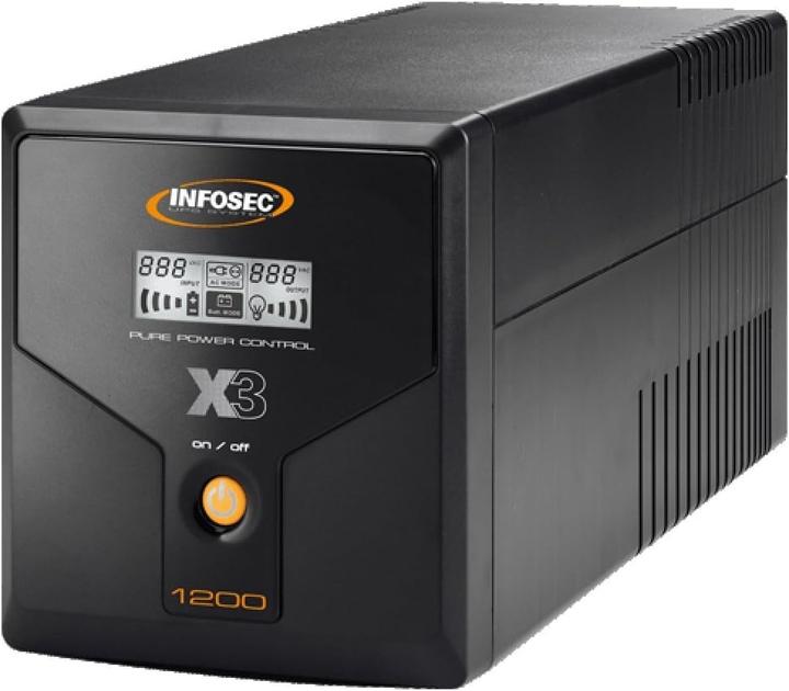 Produktbild Infosec compatible X3 EX LCD-USB 1200 (1200 VA, 700 W, Line-Interaktiv USV)