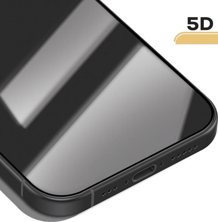 Image du produit Source Bouclier de verre 5D pour iPhone 16 Pro (1 pièce(s), Apple iPhone 16 Pro)