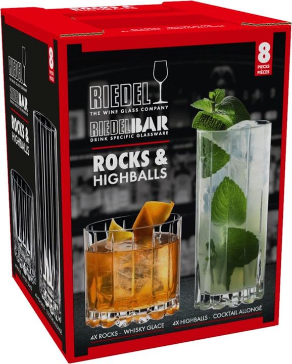 Image du produit Riedel Verrerie spécifique aux boissons ROCKS & HIGHBAS (3.10 dl, 8x, Verre à whisky)