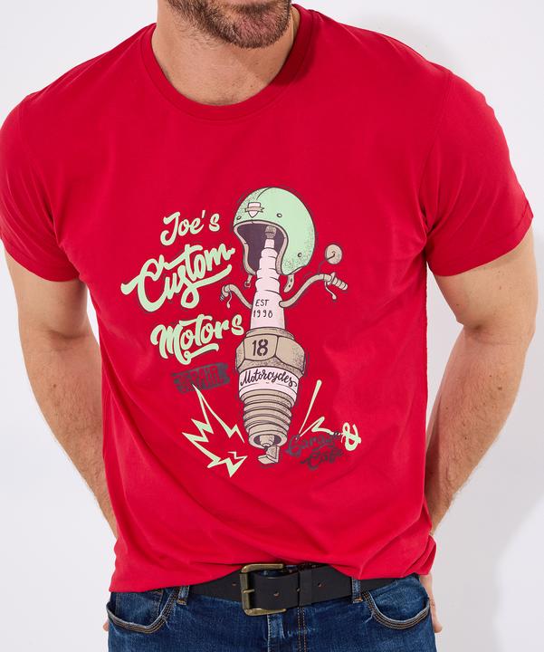 Actual product image Joe Browns Motors Helmet & Engine Graphic T-Shirt (S)