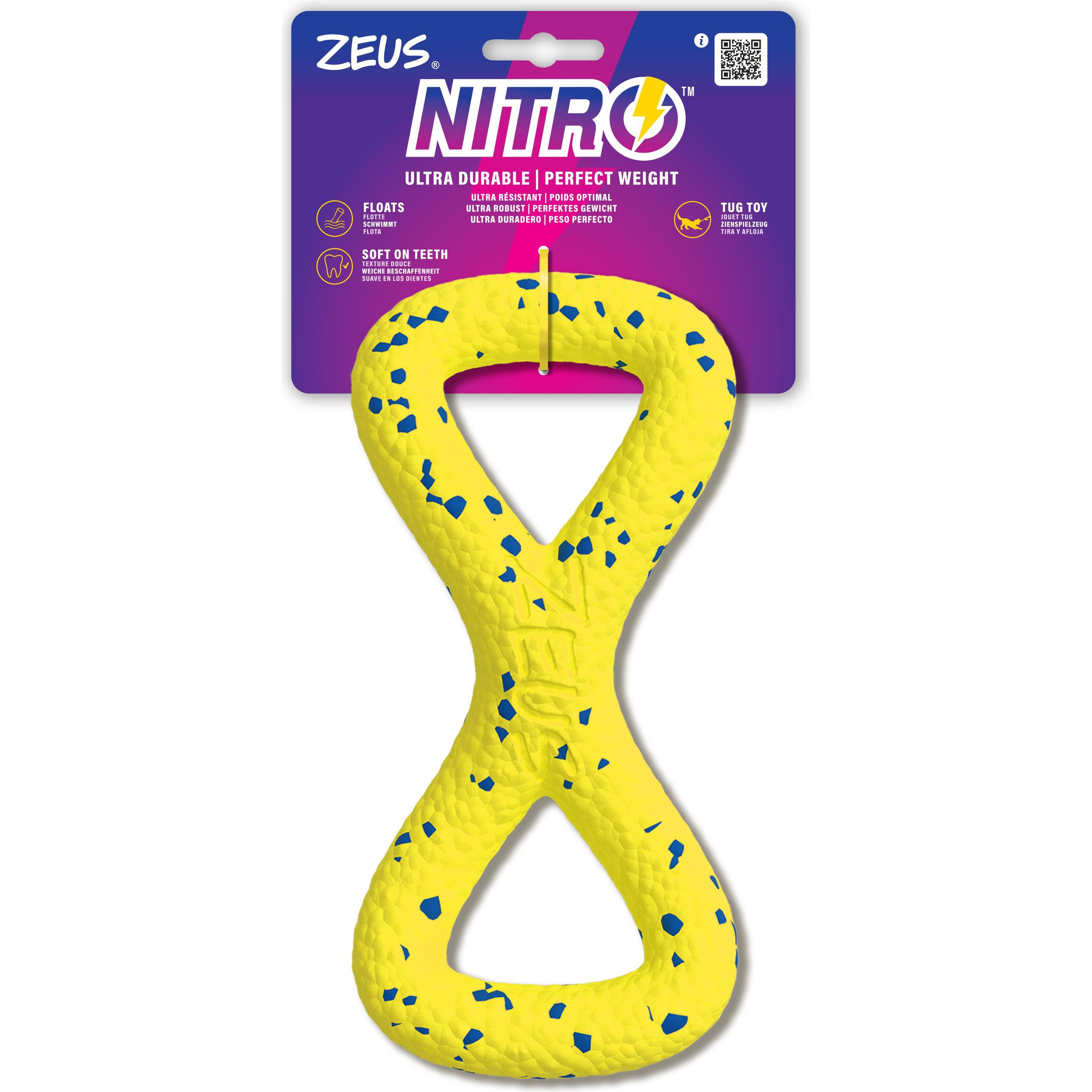 Meilleurs prix pour Zeus Nitro - Tugger - Yellow and Blue - 22cm, Jouets pour chien