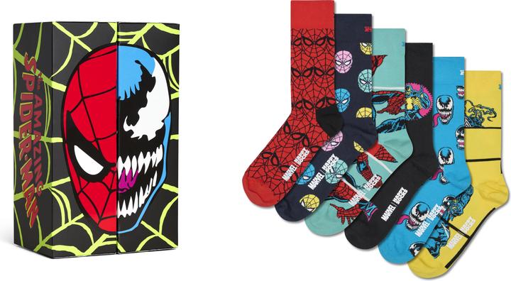 Happy Socks MARVEL™ 6-Pack Spider-Man Socks Gift Set (6er Pack, 36 - 40)