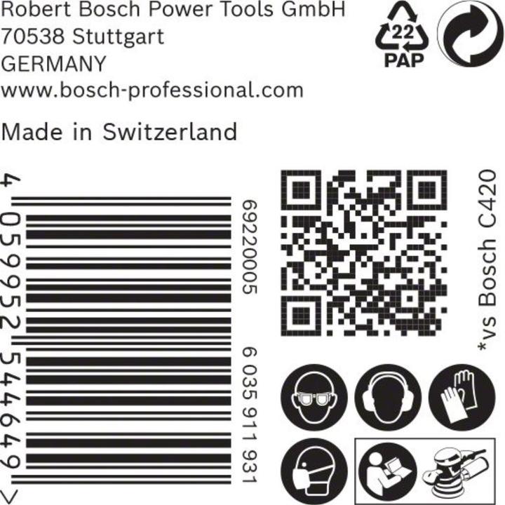 Produktbild Bosch Professional Zubehör EXPERT C470 Schleifpapier Mehrloch für Exzenterschleifer, 125 mm, G 80, 50-tlg. (80)