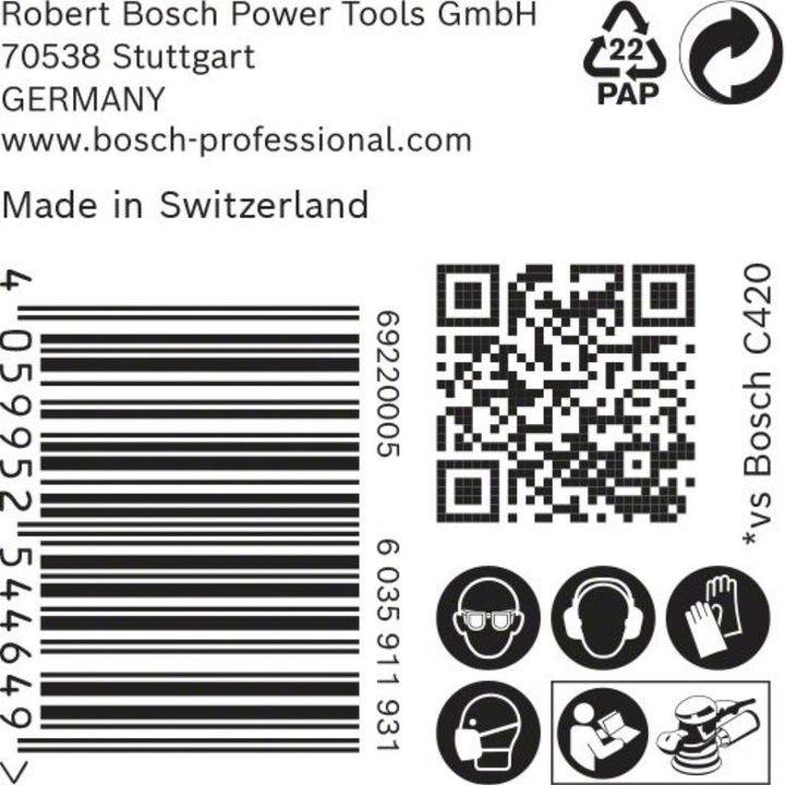 Actual product image Bosch Professional Zubehör Expert C470 Sandpaper multi-hole for random orbital sander, 125 mm, G 80, 50 pcs. (80)