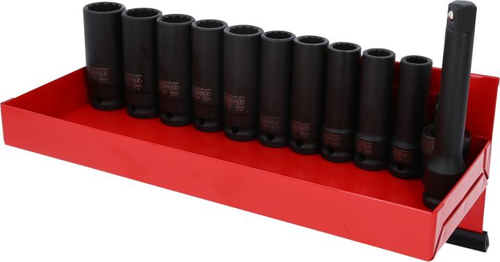 Actual product image KS Tools 1/2" power socket set long, 12-edge, 13 parts