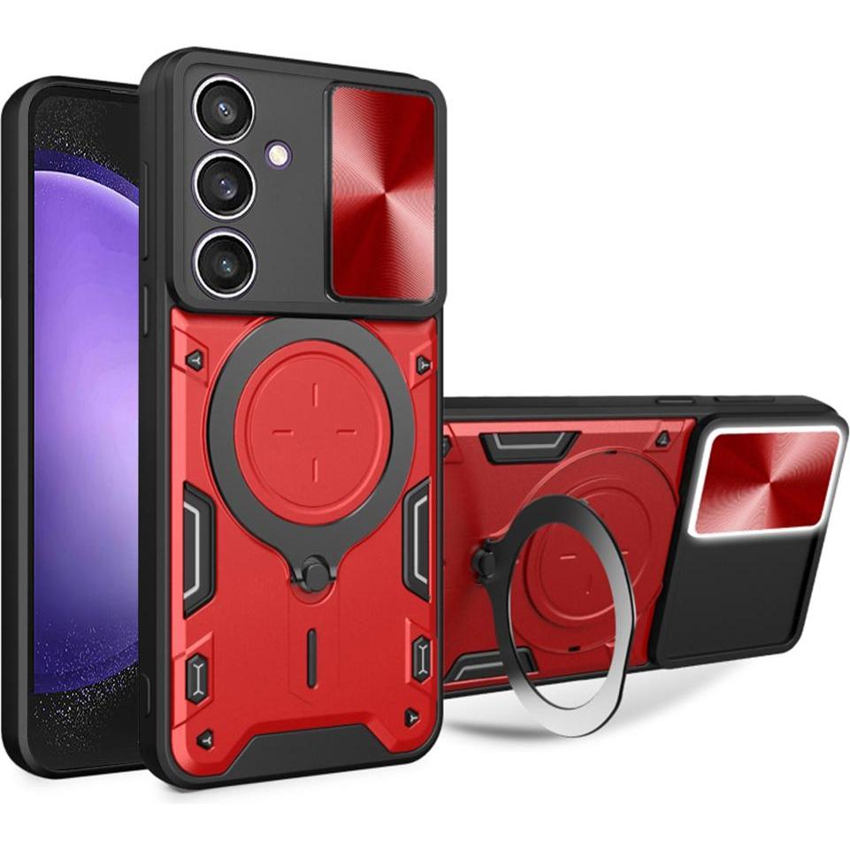 Techsuit - CamGuard Pro - Samsung Galaxy S23 FE - Red (Samsung Galaxy S23 FE), Cover smartphone, Rosso