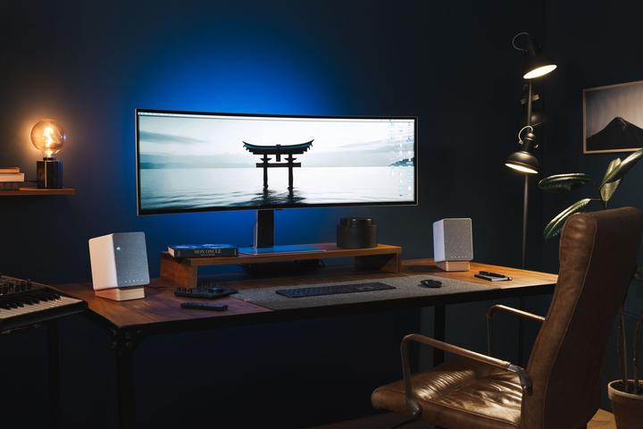 Image du produit Onkyo blanc, haut-parleur actif de bureau (Actif, Couples, 2x 25 W)