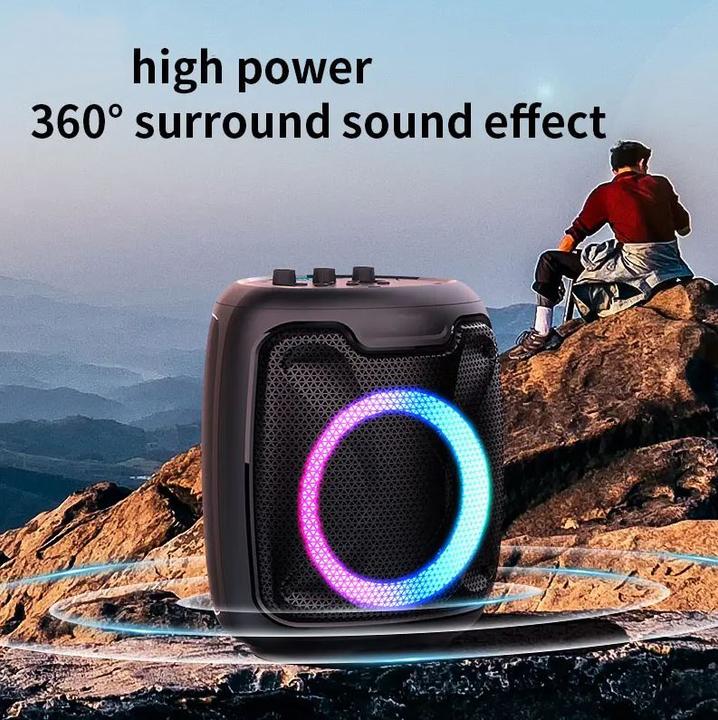 Produktbild PhoneLook Zealot-P8 wireless Lautsprecher 60W High Power Karaoke Party Subwoofer inkl. Mikrofon (Akkubetrieb)