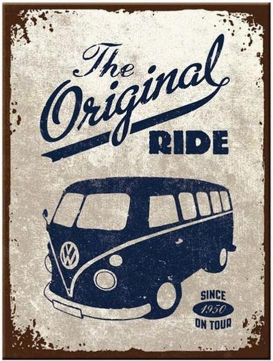 Actual product image Nostalgic-Art Merchandising Sticky magnet VW Bulli 1 piece, black/white (1x)