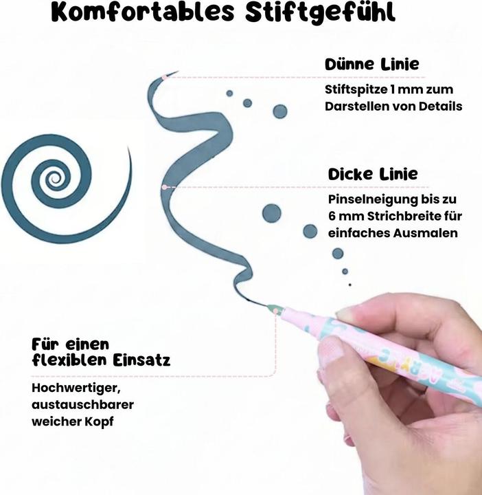 Image du produit Hermex 24-tlg. Set Acrylmarker Pastellfarbe Pinselstifte Acryl Brush Marker (24 x)