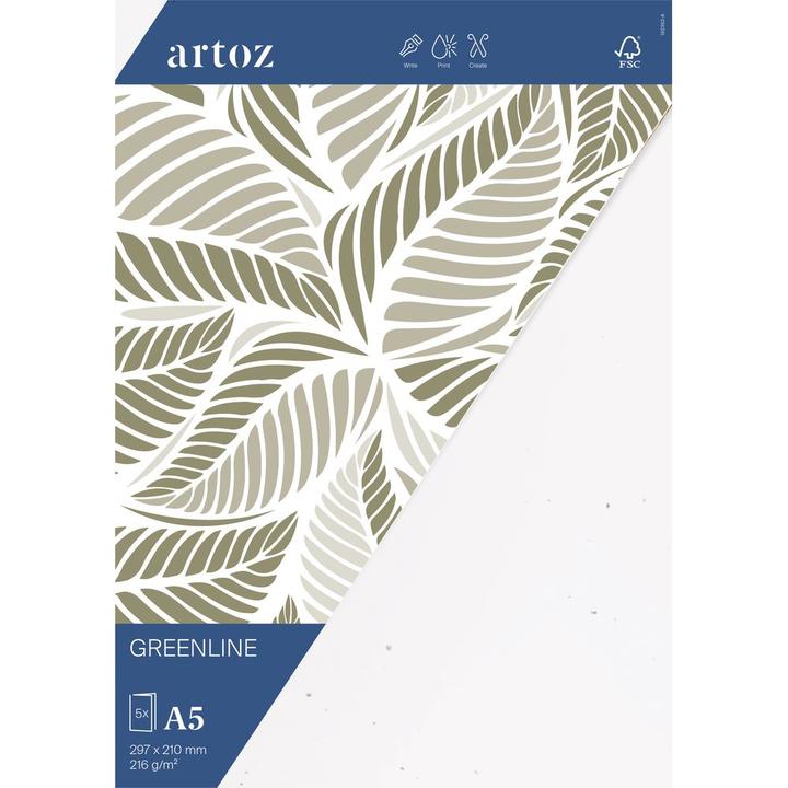 Produktbild Artoz Green Line Pkg 5 Karten A5 birch (A5, 216 g/m²)