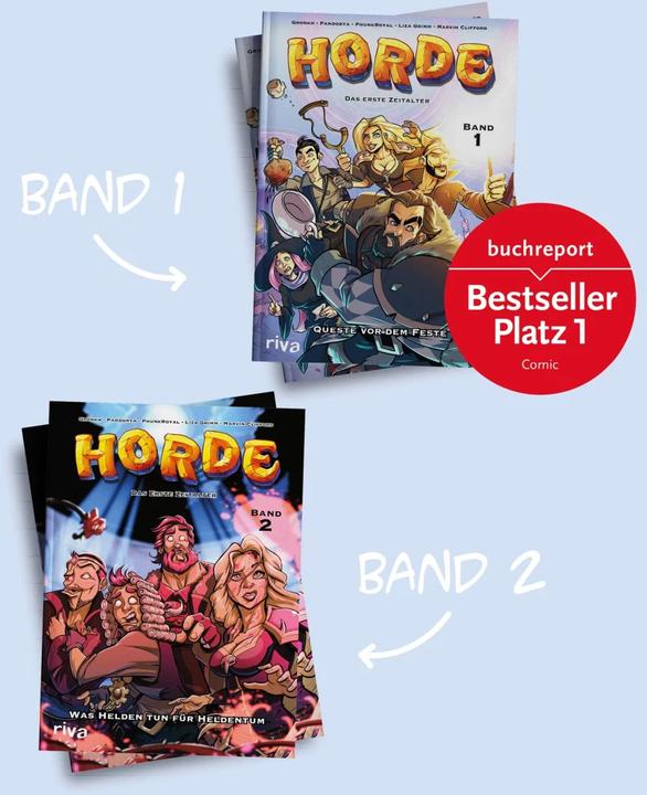 Actual product image HORDE – Das Erste Zeitalter (German, Gronkh, Liza Grimm, Marvin Clifford, Pandorya, PhunkRoyal, 2023)
