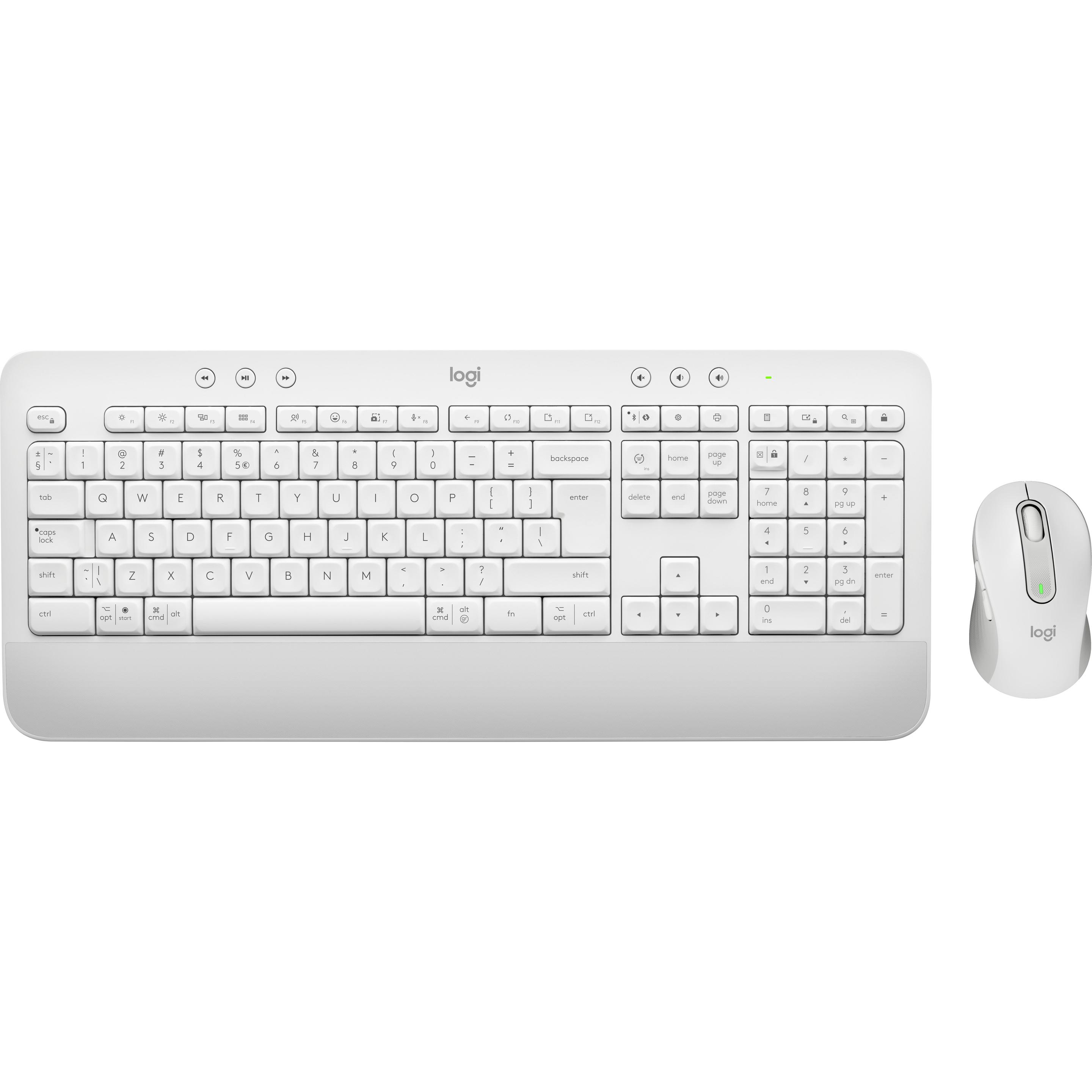Logitech Mk650 For Business Offwhiteus (US, Kabellos), Tastatur, Weiss