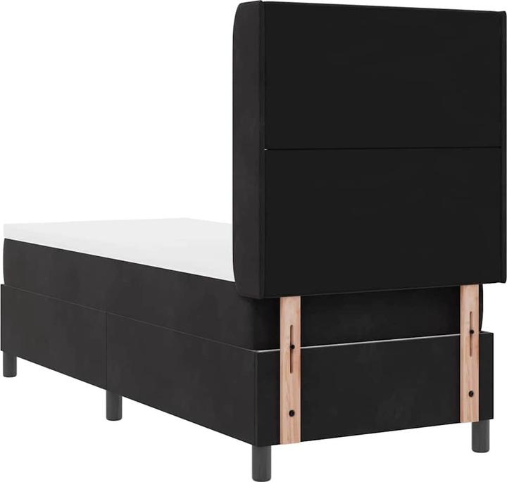 Produktbild vidaXL Boxspringbett Mit Matratze Samt Schwarz (80 x 200 cm)