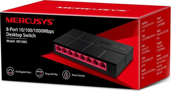 Produktbild Mercusys MS108G Netzwerk-Switch Unmanaged Gigabit Ethernet (10/100/1000) (8 Ports)