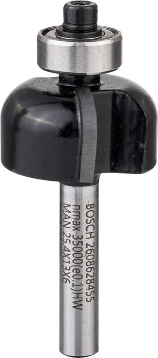 Produktbild Bosch Professional Zubehör Hohlkehlenfräser, 6 mm, R1 6,4 mm, D 25,4 mm, L 12,6 mm, G 54 mm